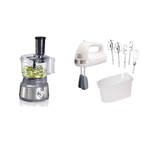 Electric Hand Mixer with Whisk, Dough Hooks and Easy Clean Beaters