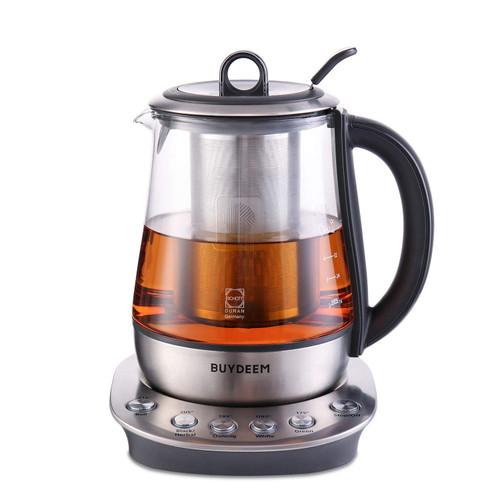 Tea Maker, 316 Stainless Steel & Heat Resistant DURAN Glass Electric Kettle