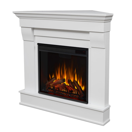 Real Flame Chateau 41" Corner Electric Fireplace with Mantel for Living Room or Bedroom
