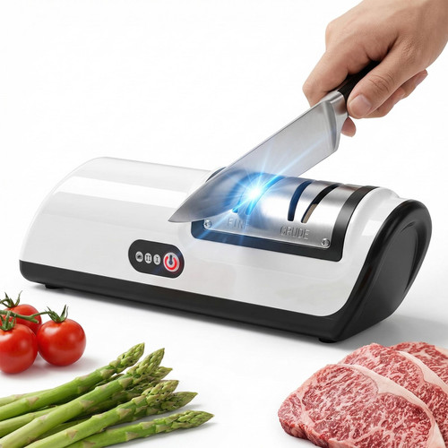 Professional Kitchen Knife Sharpener, Cordless Electric 2-Stage Precision System