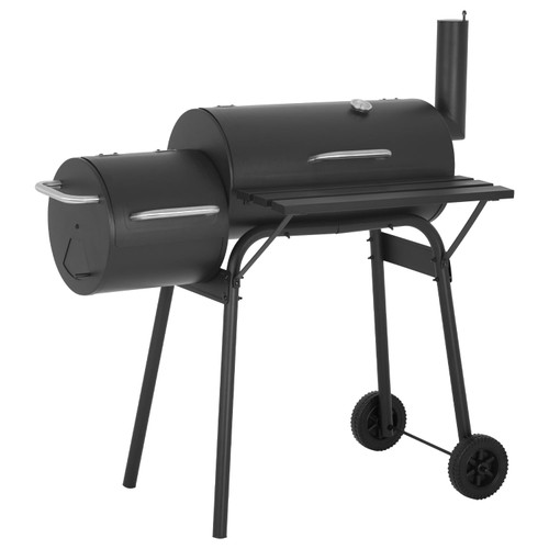 43-inch Charcoal Outdoor BBQ Grill - Portable Camping Grill for 6-10 People, Offset Smoker