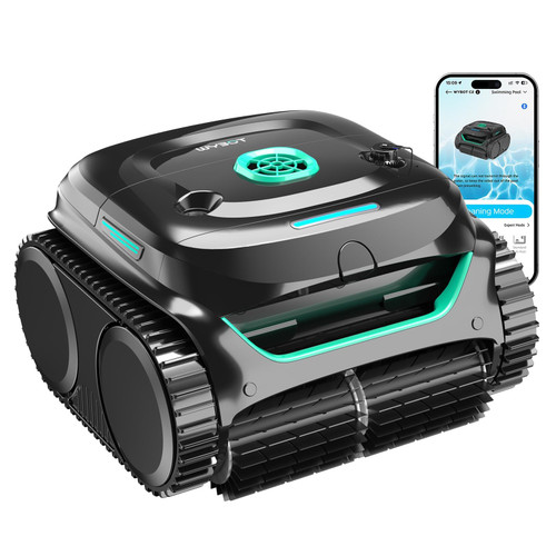 App Scheduling, Smart Navigation, Pool Vacuum for Inground Pools up to 2152 Sq.ft-Black&Green