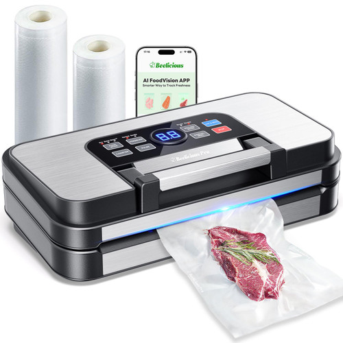 95Kpa Precision Pro Vacuum Sealer, with Double Heat Seal & Dual-Pump for Dry/Moist Food