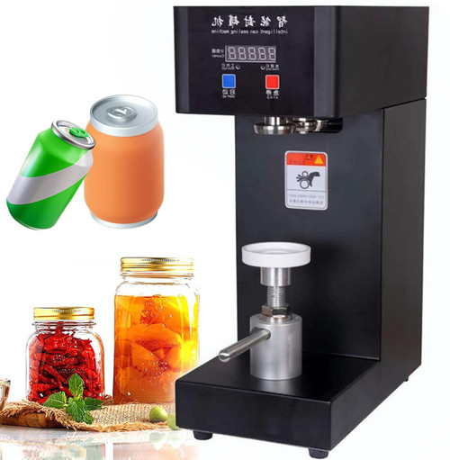 Electric Can Sealer with LCD Panel and Counter, Commercial Automatic Sealing Machine