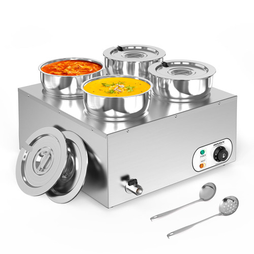 ROVSUN 30QT Commercial Soup Warmer, Electric Food Warmer Steam Table