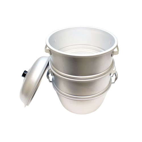 TrueCraftware- 13" x 19-1/2" Aluminum 3 Tier Steamer Set