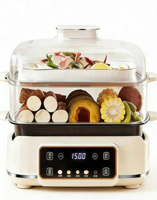 Food Steamer 26L, 2-Tier Touch Screen Control