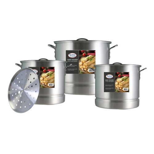 Alpine Cuisine 9-Piece Aluminum Steamer Pot Set
