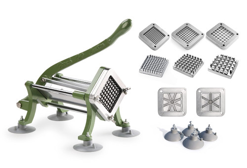 New Star Foodservice Commercial Grade French Fry Cutter with Complete Combo Sets