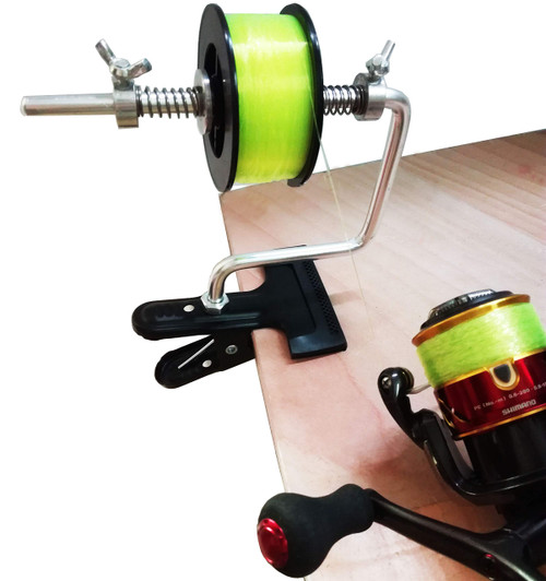 Fishing Line Spooler Silver Reel Winder Spool Tackle Winder spooling