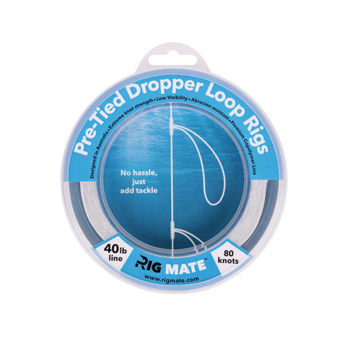 40 lb Pre-Tied Dropper Loop Rigs. Fishing Line Spool.