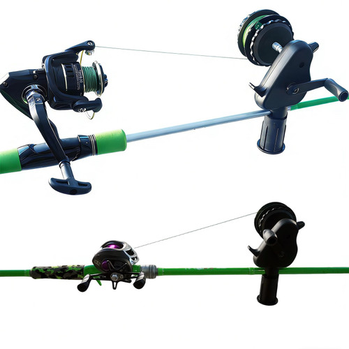 KingKatch Fishing Line Winder Spooler, Portable Reel Spooling Station with Unwinding Function, No Line Twist, Heavy-Duty Reinforced Nylon, Fits Spinning Baitcasting Spincast Reels, Black