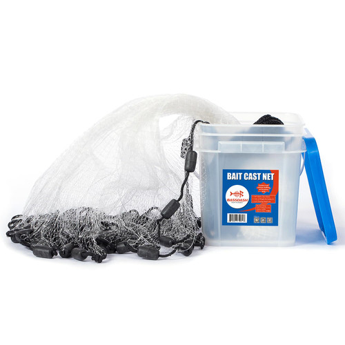 Fishing Cast Net 3/8 1/4-Inch Mesh 4ft 6ft