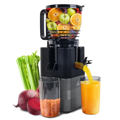 Cold Press Juicer Machines,5.8" Extra Wide Feed Chute juicer machines,350W Slow Cold Press Juicer Machines