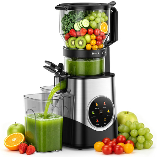 COWSAR Juicer Machines with 6.1" Large Chute, Cold Press Juicer for Whole Fruits & Vegetables