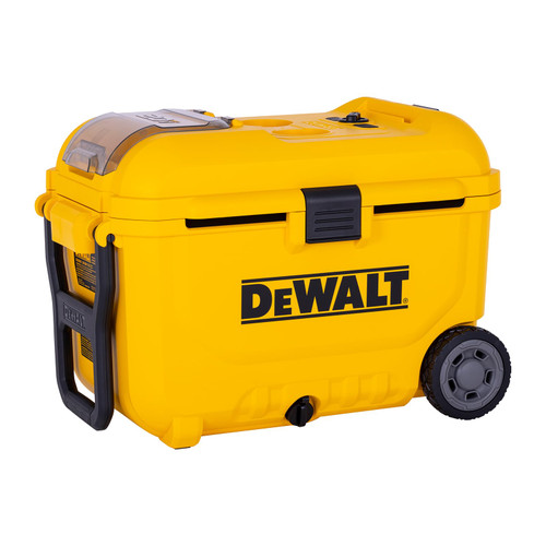 DEWALT Evaporative Air Cooler Portable Air Conditioner & 8 Gal Ice Chest with Digital Display & Turbo Cool to 53.6°F 3-Speed Settings Battery Powered Swamp Cooler