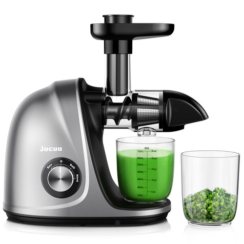 Jocuu Slow Masticating Juicer Machines with Soft Hard Modes Easy to Clean Quiet Motor & Reverse Function