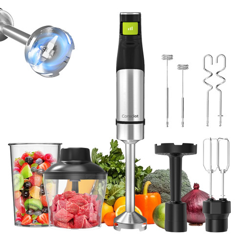 Consciot 7-in-1 Immersion Blender Handheld Max 1100W