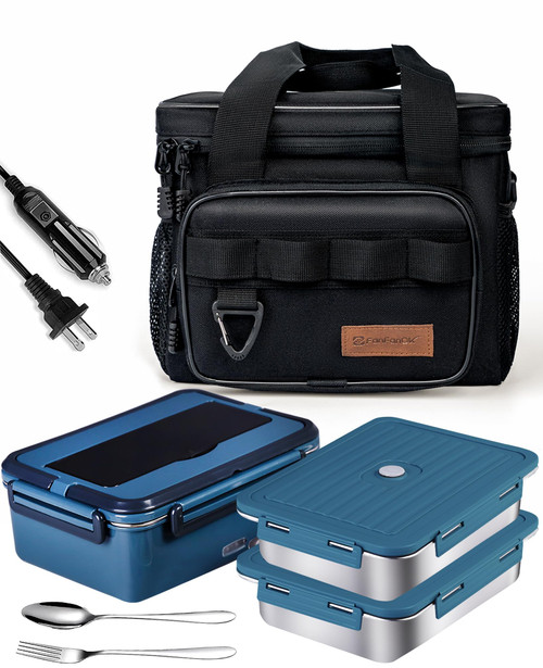 Electric Lunch Box Food Heater 80W Heated LunchBoxes for Adults Work/Car/Truck/Home