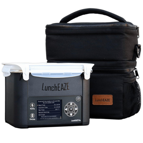 LunchEAZE Pro Cordless Heated Lunchbox – Battery-Powered, 4-Cup Capacity