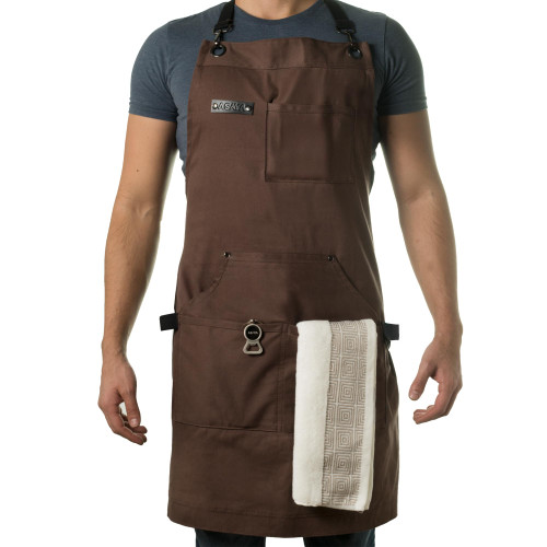 Asaya Chef and BBQ Apron with Bottle Opener and Hand Towel
