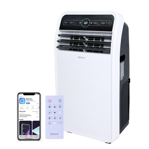 Portable AC Unit with Built-in Cool, 3-in-1 Cooling Fan & Dehumidifier for Rooms up to 450 Sq.Ft, Remote, 24H Timer