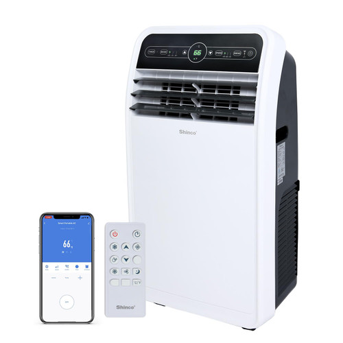 Portable AC Unit with Built-in Cool, Dehumidifier & Fan Modes for Room up to 400 sq.ft, RC, Wi-Fi Enabled, 24 Hour Timer