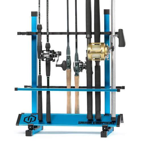 Savior Equipment Fishing Rod Rack Holder Organizer, 24-48 Slots to Hold Fresh