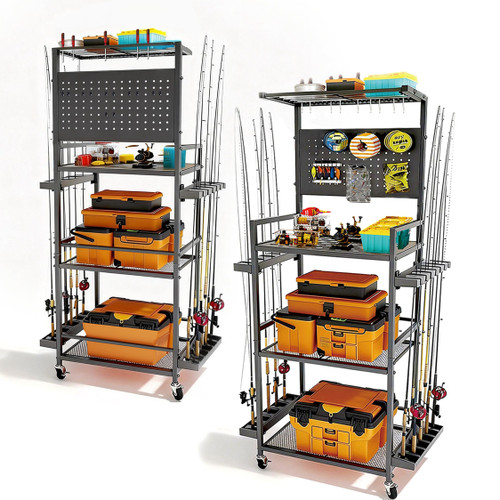 Fishing Rod Holders for Garage, Fishing Pole Holders, 3-Tier