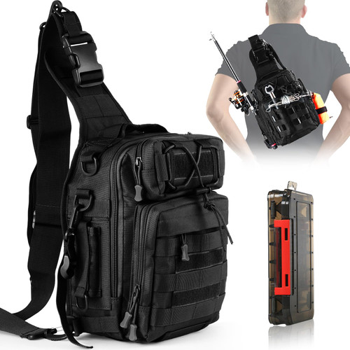 Fishing Backpack, Fishing Bag with Tackle Box, Compact Fishing