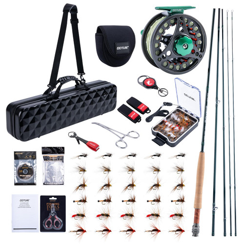 Fly Fishing Rod and Reel Combo with Fly Rod