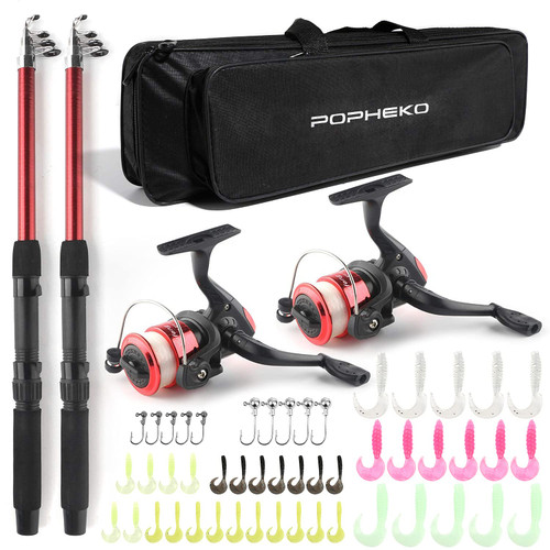 Fishing Rod Reel Combo 2pcs 5.9FT/6.89FT Collapsible Fishing Pole