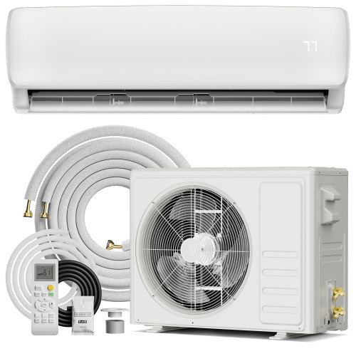 Mountman 18000 BTU Mini Split AC/Heating System,19 SEER2 208/230V Energy Efficient Ductless Inverter System,Cools Up to 1250 Sq.Ft with Pre-Charged Condenser,Heat Pump & Installation Kits