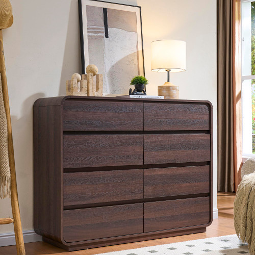 Standifurno Modern 8 Drawer Dresser, 47- Inch Wood Chest of Drawers with Large Storage for Bedroom, Living Room