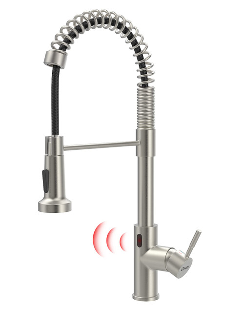 Touchless Kitchen Faucet with Pull Down Sprayer, Motion Sensor Smart Hands