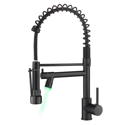 Kitchen Faucet,Black Kitchen Faucet,Commercial Faucet with Sprayer