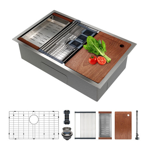 30 Inch Undermount Kitchen Sink Superior Drain Kitchen Sinks 11 Gauge (3mm) Stainless Steel