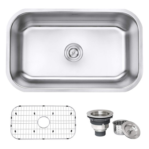 Ruvati 30-inch Undermount Kitchen Sink Single Bowl - 16 Gauge Stainless Steel