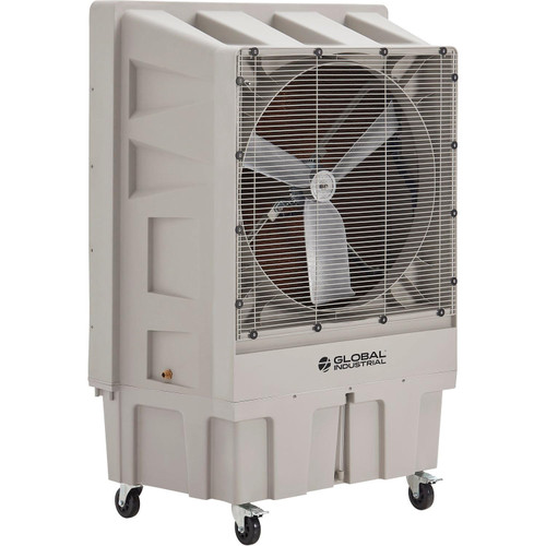Global Industrial 30" Diameter Portable Evaporative Cooler with LCD Display, 26 Gallon Capacity, 3 Speed, Direct Drive, Up To 10594 CFM