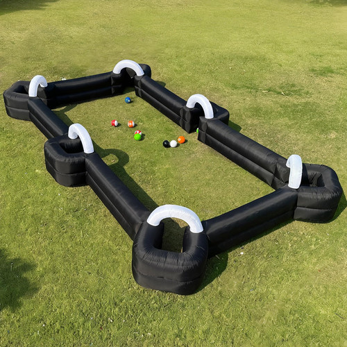 Football Pool Pitch Billiards Inflatable Football Billiard Ball Game with Blower & 16 Balls Durable Materials for Backyard