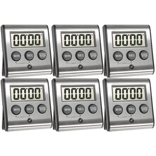 Elegant Digital Kitchen Timer - Stainless Steel Model eT-23
