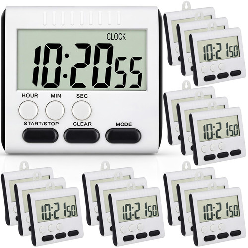 24 Hours Kitchen Timer with Alarm Magnetic Digital Clock Loud Alarm