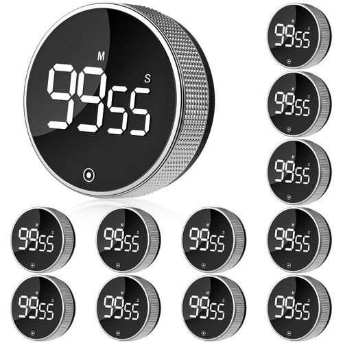 12 Pack Digital Kitchen Timer - Magnetic Kitchen Timer