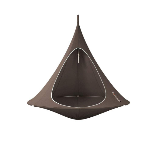 Sheltered Hanging Chair Polyester Cotton Blend Double