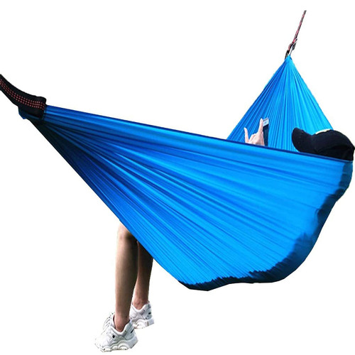 Double Hammock, Portable Camping Hammock, Nylon Tear-Resistant Fabric, Load-Bearing 180 Kg, Outdoor and Indoor Dual-use