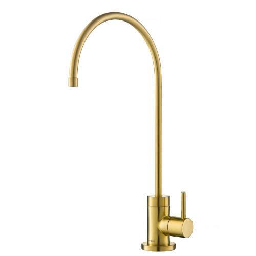 KRAUS Purita 100% Lead-Free Kitchen Water Filter Faucet in Brushed Brass