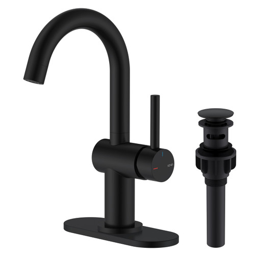 KENES Matte Black Bathroom Sink Faucet