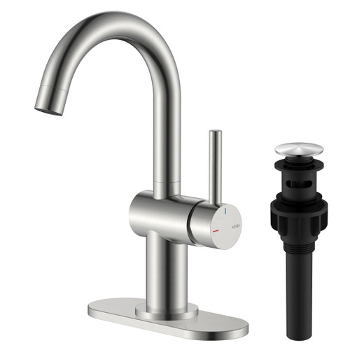 KENES Brushed Nickel Bathroom Faucet