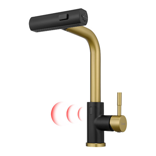 GIMILI Black and Gold Touchless Kitchen Faucet