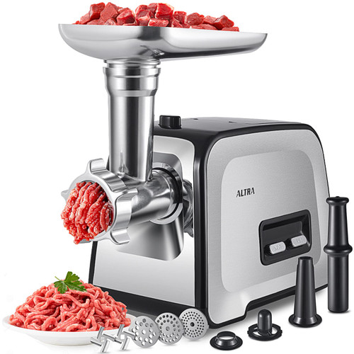 ALTRA LIFE Electric Meat Grinder, 2800W Max Sausage Stuffer with 2 Blades